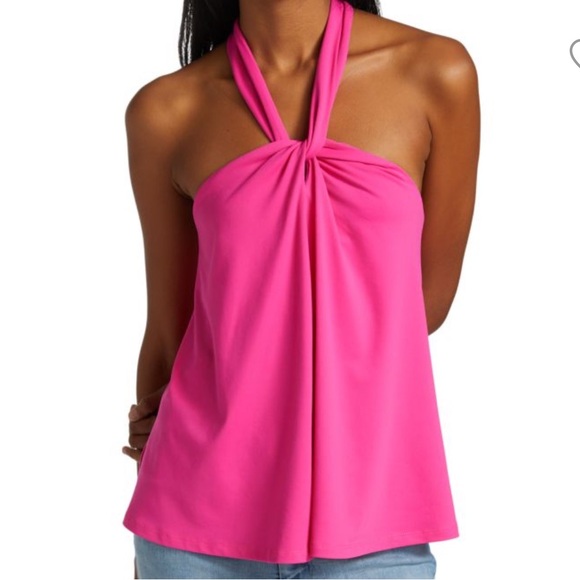 SUSANA MONACO Twisted Halterneck Top - Picture 1 of 8